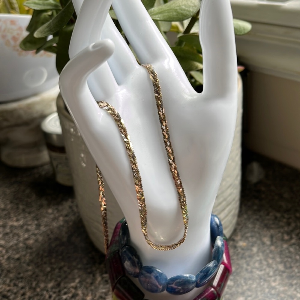 18” tri Color Sterling Italian Chain